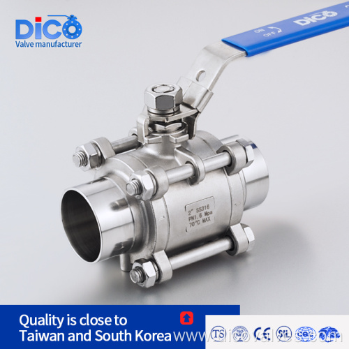 BW Sanitary SS304L/316L 3PC Floating ball valve